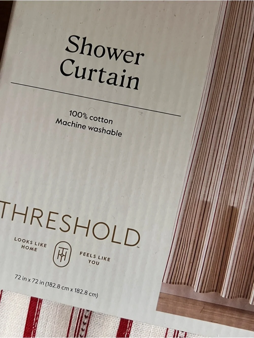 Threshold shower curatin